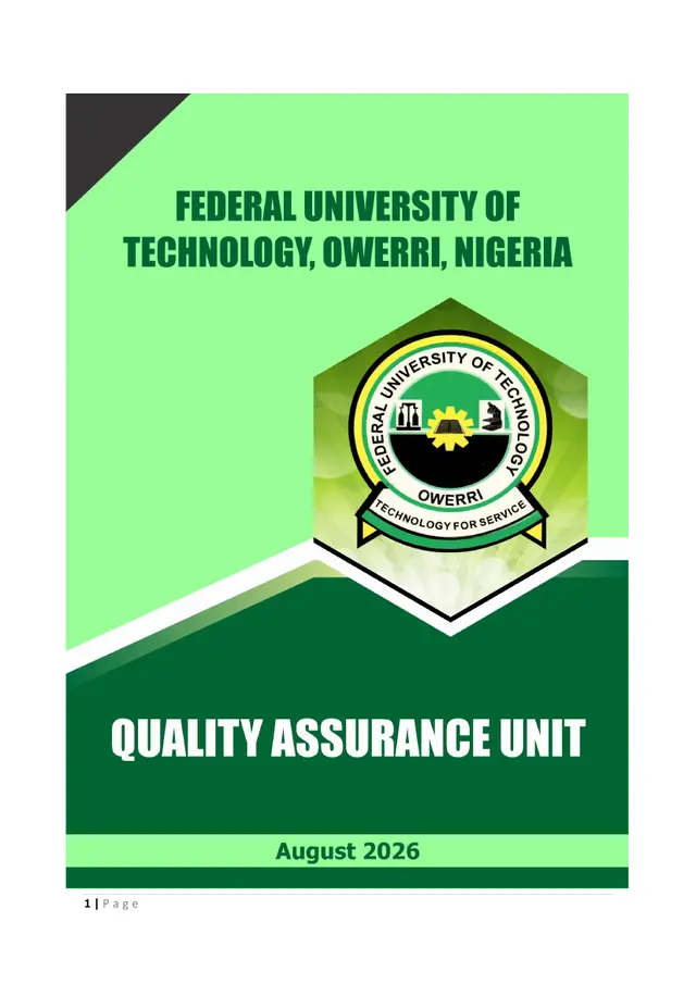 Cover of the Quality Assurance Policy